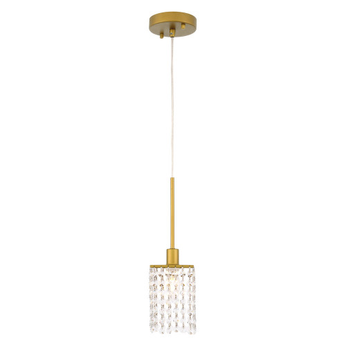 Elegant Taylor 1 Light Pendant - Brass (LD7500BR)
