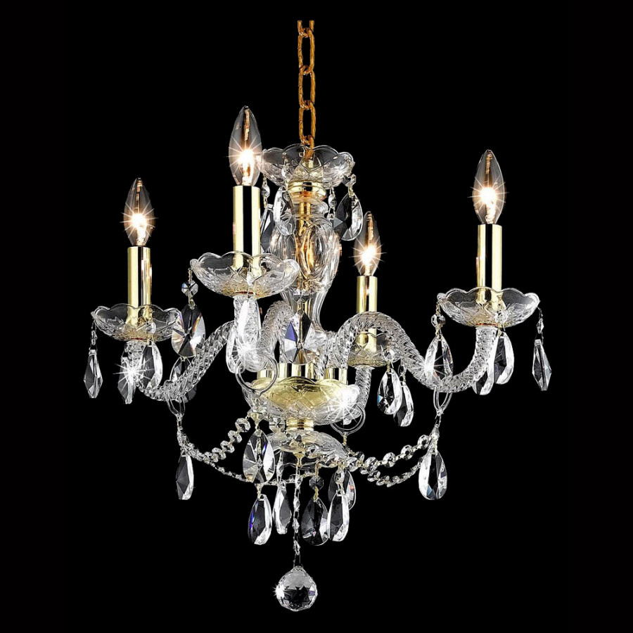 Elegant Azalea 4-Light Pendant - Gold, L 17" (LD7834D17G)