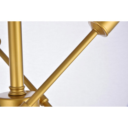 Elegant Axel 6-Light Semi-Flush Mount - Brass, L 17" (LD8003D17BR)