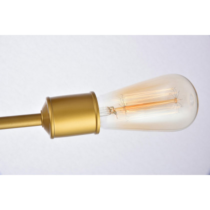 Elegant Axel 6-Light Semi-Flush Mount - Brass, L 17" (LD8003D17BR)