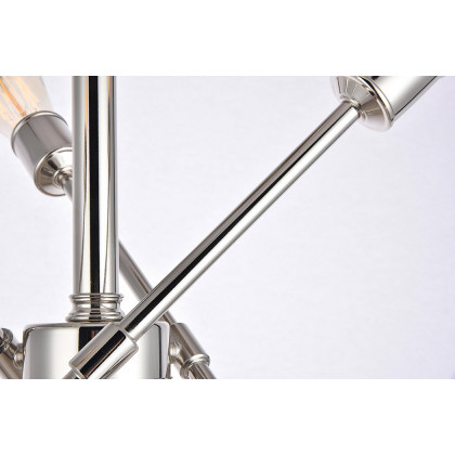 Elegant Axel 6-Light Semi-Flush Mount - Polished Nickel, L 17" (LD8003D17PN)