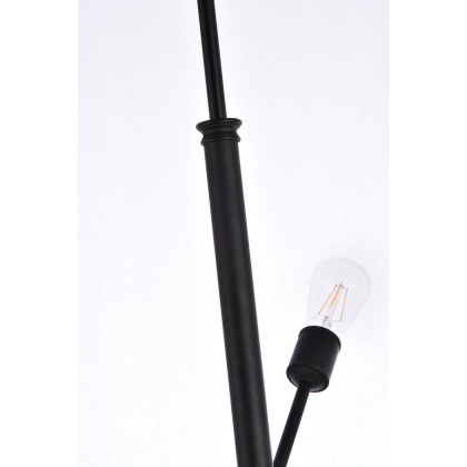Elegant Axel 6-Light Semi-Flush Mount - Black/Gold, L 27.2" (LD8003D28BLA)