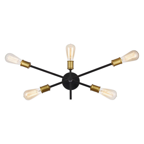 Elegant - Axel 5 Lights Wall Sconce (LD8003W24BK)