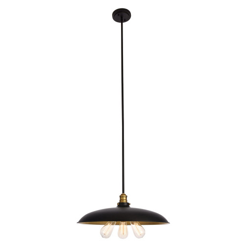 Elegant - Anders 3-Light Chandelier (LD8004D20BK)