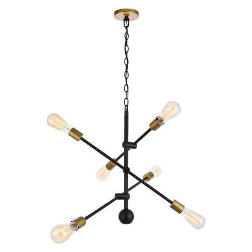 Elegant Pendant Light - Black, L 29" (LD8006D29BK)