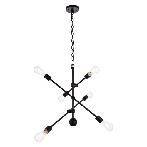 Elegant Pendant Light - Black/Gold, L 29" (LD8006D29BLA)