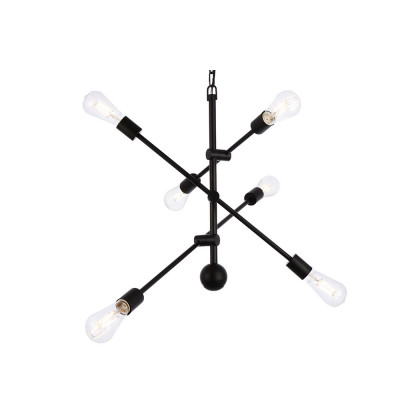 Elegant Pendant Light - Black/Gold, L 29" (LD8006D29BLA)