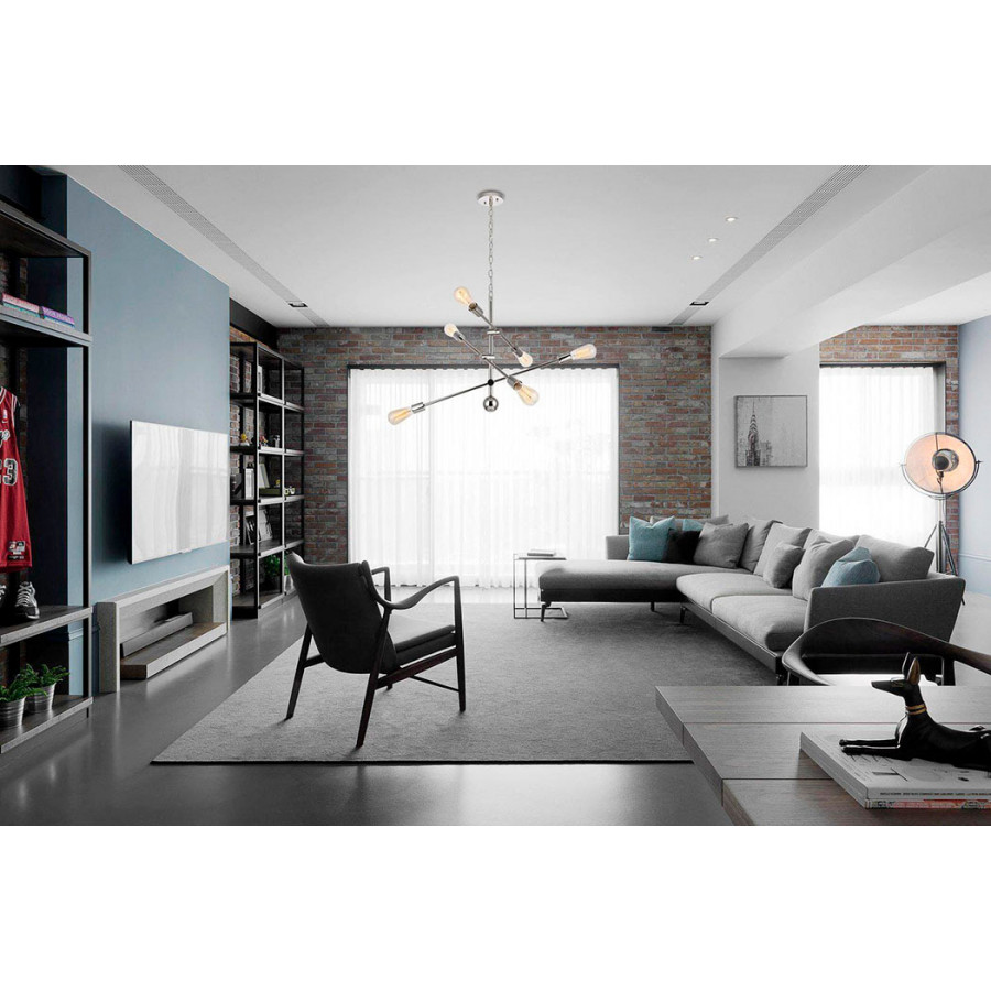 Elegant Pendant Light - Polished Nickel, L 29" (LD8007D29PN)