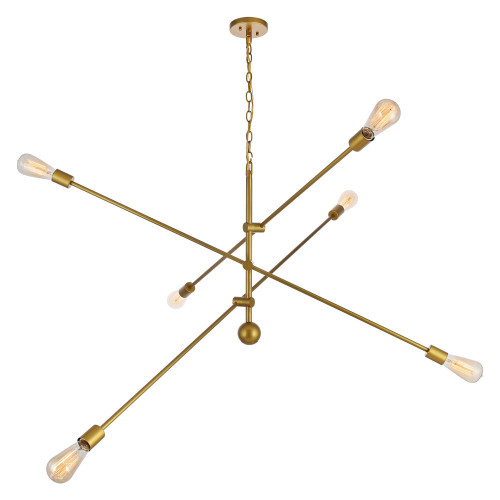 Elegant Pendant Light - Brass, L 55" (LD8014D55BR)