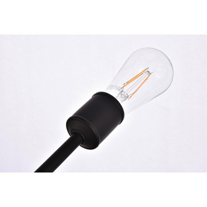 Elegant Pendant Light - Black/Gold, L 17.1" (LD8015D18BLA)