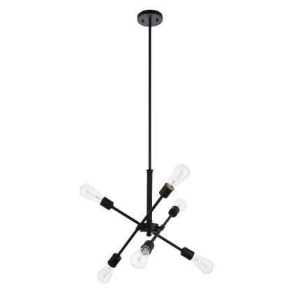 Elegant Pendant Light - Black/Gold, L 17.1" (LD8015D18BLA)