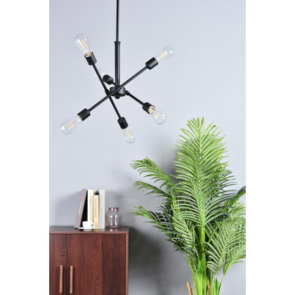 Elegant Pendant Light - Black/Gold, L 17.1" (LD8015D18BLA)
