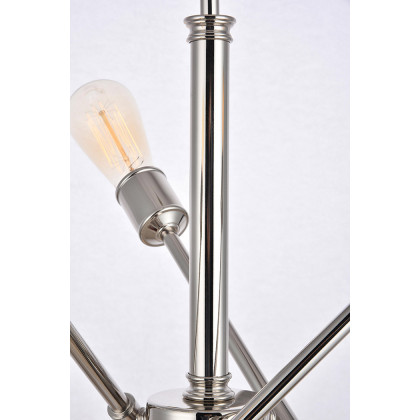 Elegant Pendant Light - Polished Nickel, L 17.1" (LD8016D18PN)
