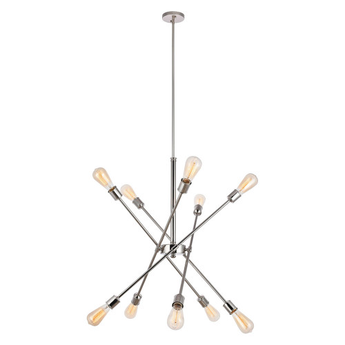 Elegant Pendant Light - Polished Nickel, L 27.2" (LD8018D28PN)