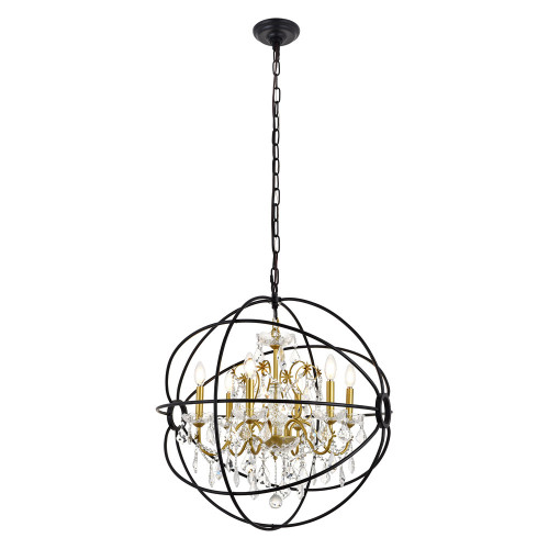 Elegant Pendant Light - Gold/Black, L 25.5" (LD8801D25GB)