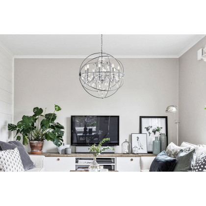 Elegant Pendant Light - Chrome, L 32" (LD8801D32C)