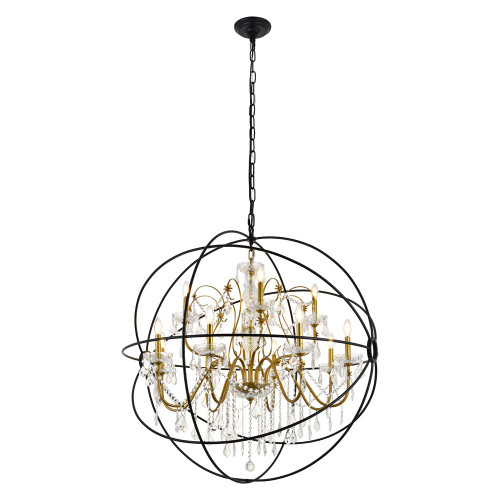 Elegant Pendant Light - Gold/Black, L 43.5" (LD8801D43GB)