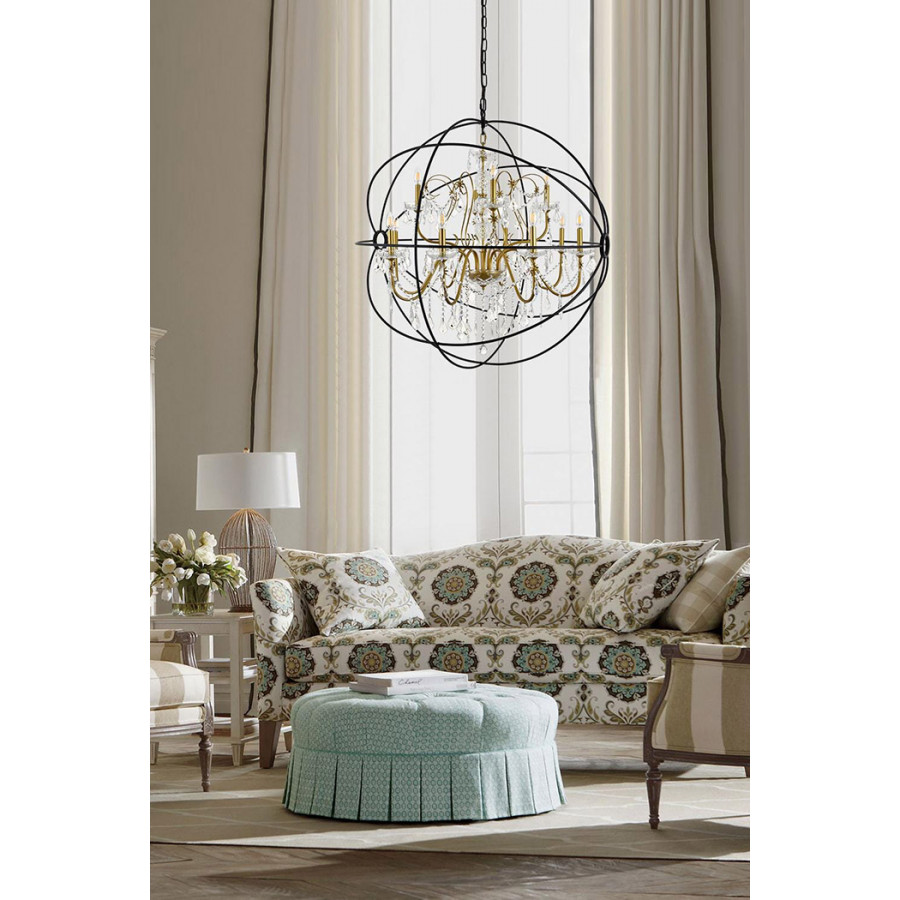 Elegant Pendant Light - Gold/Black, L 43.5" (LD8801D43GB)