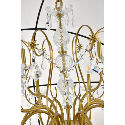 Elegant Pendant Light - Gold/Black, L 43.5" (LD8801D43GB)