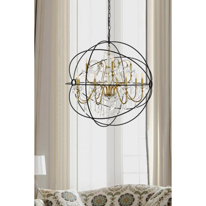 Elegant Pendant Light - Gold/Black, L 43.5" (LD8801D43GB)