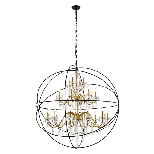 Elegant Pendant Light - Gold/Black, L 60" (LD8801D60GB)