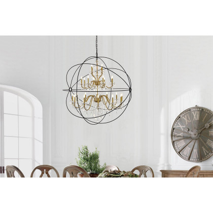 Elegant Pendant Light - Gold/Black, L 60" (LD8801D60GB)