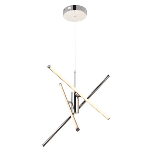 Elegant Pendant Light - Polished Nickel, L 28.5" (LD9001D29PN)