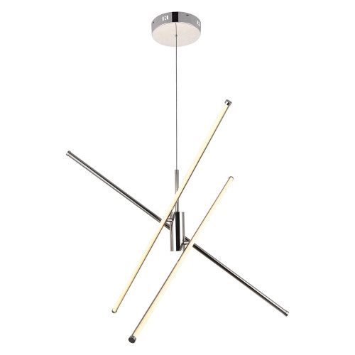 Elegant Pendant Light - Polished Nickel, L 43.5" (LD9001D42PN)