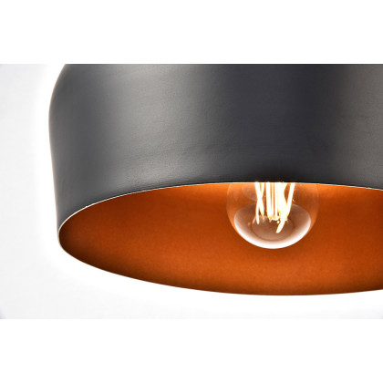 Elegant Nora 9" 1-Light Pendant - Black (LDPD2003BK)