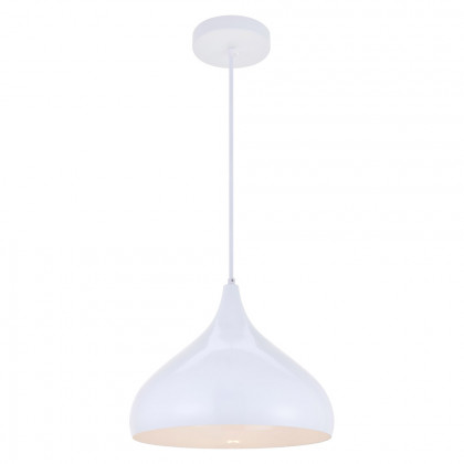 Elegant Circa 1-Light Pendant - White, L 12.5" (LDPD2046WH)
