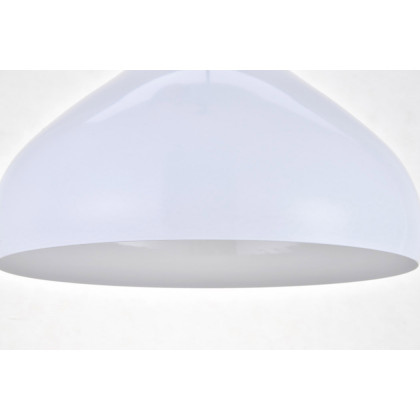 Elegant Circa 1-Light Pendant - White, L 12.5" (LDPD2046WH)