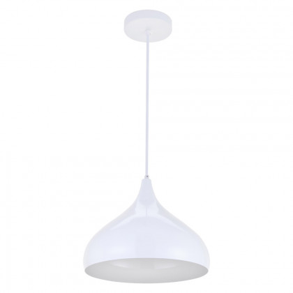 Elegant Circa 1-Light Pendant - White, L 12.5" (LDPD2046WH)