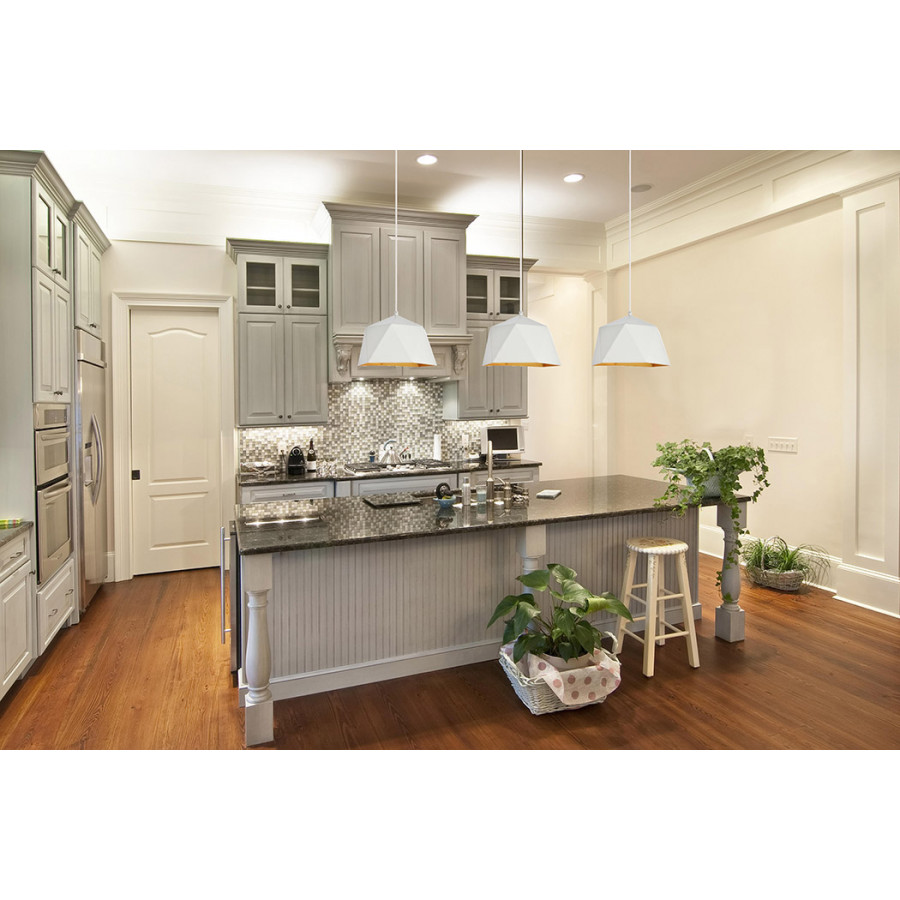 Elegant Pendant Light - White, L 10.2" (LDPD2078)