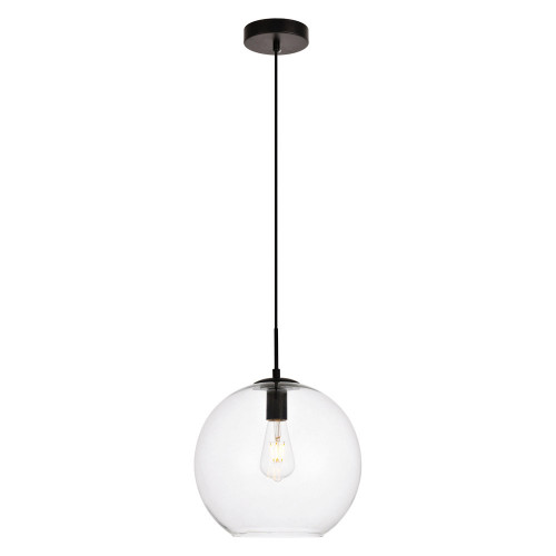 Elegant Pendant Light - Black/Glass, L 11.8" (LDPD2114)