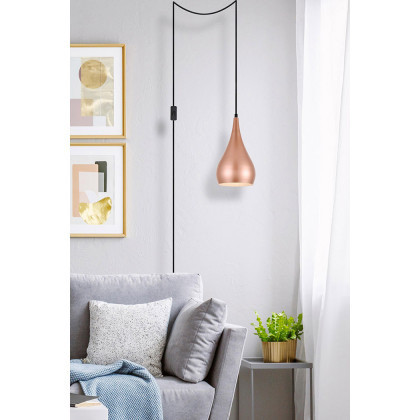 Elegant Nora 1 Light Plug-In Pendant - Honey Gold (LDPG2001HG)