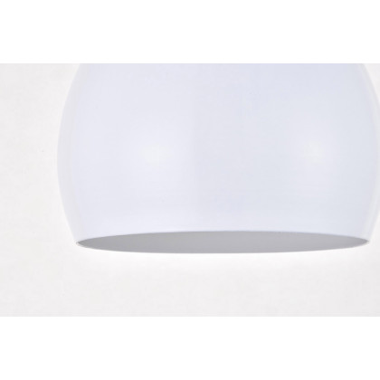 Elegant Nora 1 Light Plug-In Pendant - White (LDPG2001WH)