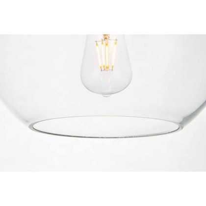 Elegant Baxter 1 Light Plug-In Pendant - Brass, L 8" (LDPG2206BR)
