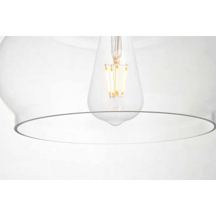 Elegant Destry 1 Light Plug-In Pendant - Brass, L 9.4" (LDPG2246BR)