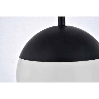 Elegant Eclipse 1 Light Plug - Black/Glass Matte, L 8" (LDPG6026BK)