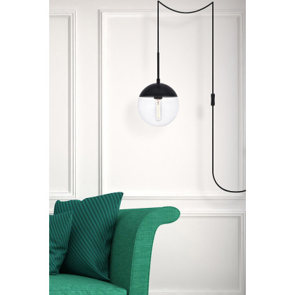 Elegant Eclipse 1 Light Plug - Black, L 8" (LDPG6027BK)
