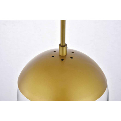 Elegant Eclipse 1 Light Plug - Brass, L 8" (LDPG6031BR)