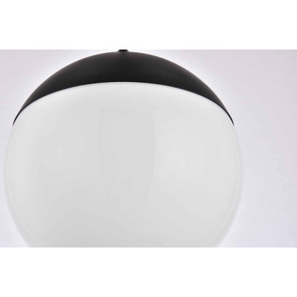 Elegant Eclipse 1 Light Plug - Black/Glass Matte, L 10" (LDPG6032BK)