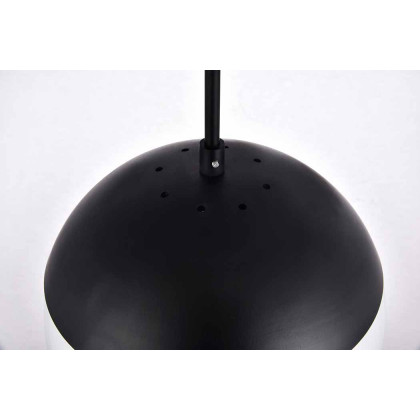 Elegant Eclipse 1 Light Plug - Black/Glass Matte, L 10" (LDPG6032BK)