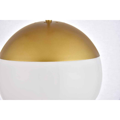 Elegant Eclipse 1 Light Plug - Brass/Glass Matte, L 10" (LDPG6036BR)
