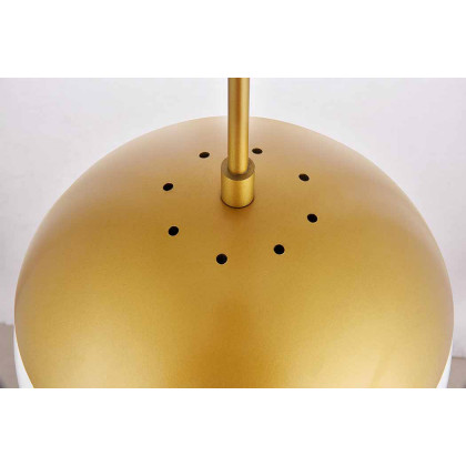 Elegant Eclipse 1 Light Plug - Brass/Glass Matte, L 10" (LDPG6036BR)