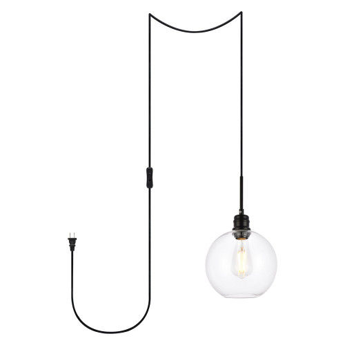 Elegant Emett 1 Light Plug - Black (LDPG6204BK)
