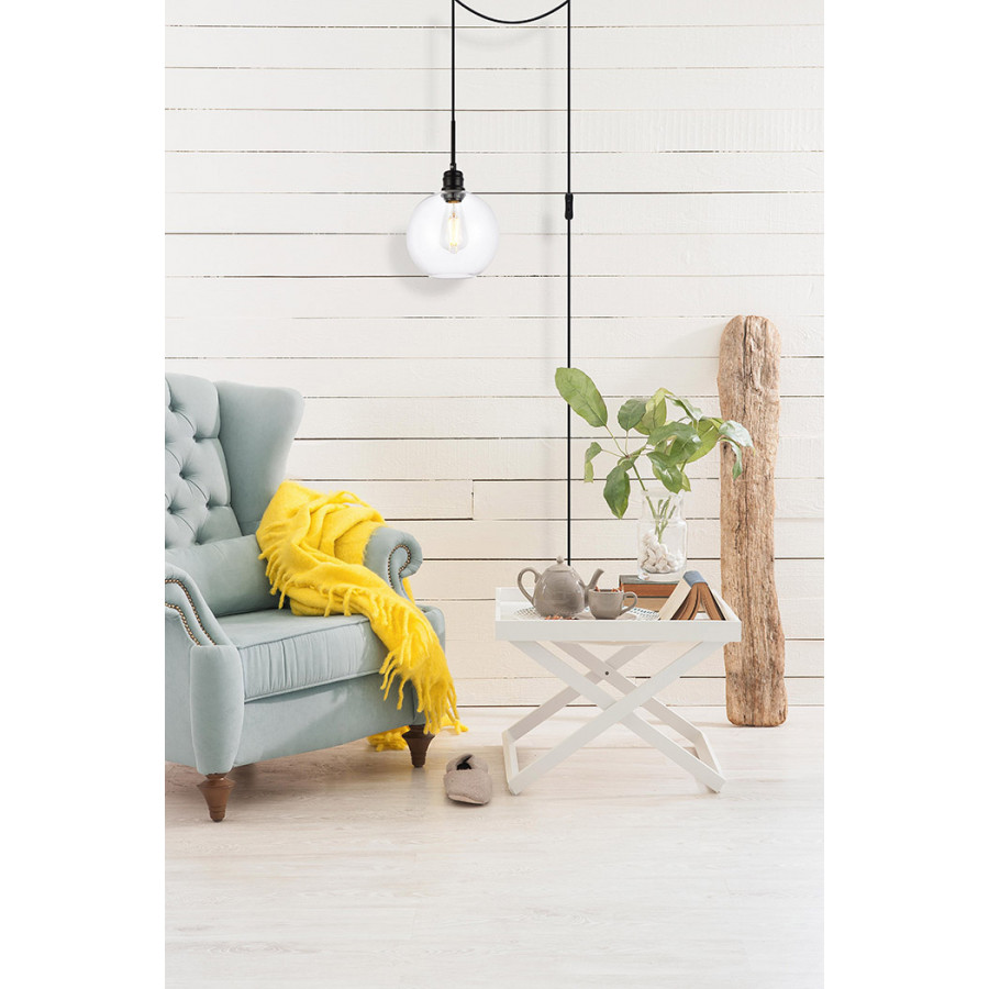 Elegant Emett 1 Light Plug - Black (LDPG6204BK)