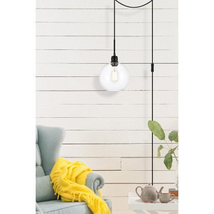 Elegant Emett 1 Light Plug - Black (LDPG6204BK)