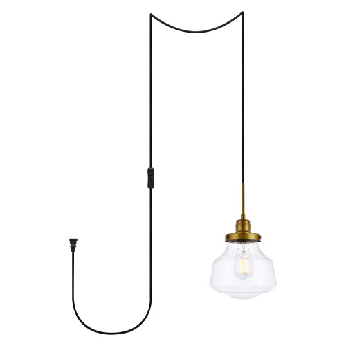 Elegant Lyle 1 Light Plug - Brass (LDPG6254BR)