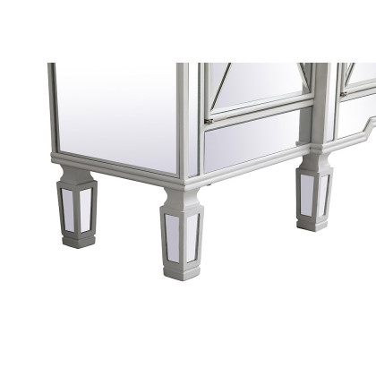 Elegant 60" Mirrored Credenza - White (MF6-1001AW)